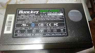 Блок питания HuntKey 500w 2х6 pin + все остальные. Пломба не вскрыта