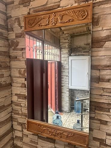 güzgü hamam üçün: Güzgü Divar üçün, Düzbucaqlı, Dekorativ, Çərçivə ilə — 1