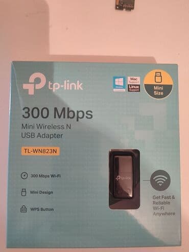 Tp-link 300 Mbps Mini wirelles usb Adapter İşlənməyib diski original