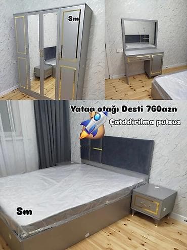 yuxuda carpayi gormek: İkinəfərlik çarpayı, Dolab, Termo, 2 tumba, Yeni — 1