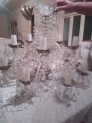 armatur qiyməti 2022: Çılçıraq, 10 və daha çox lampa, Xrustal — 1