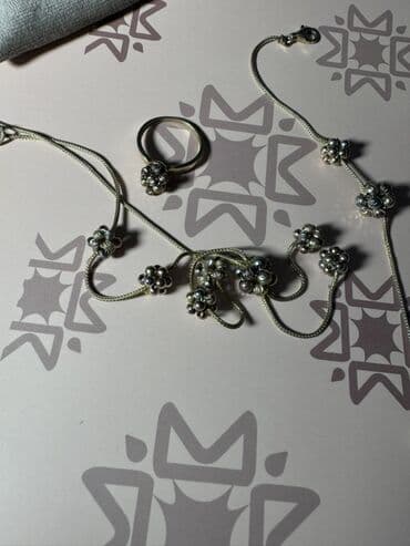 yaşam çiçəyi: Dəstə daxildir: Üzük, Bilərzik, Sep, Gümüş, 925 Əyar — 3