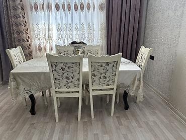 desmalar: Klassik üslubda stol-stul dəsti Masa və stullar ayrılıqda da satıla — 2