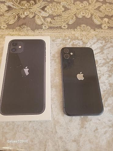iphone şarj: IPhone 11, 64 GB, Qara, Zəmanət, Simsiz şarj, Face ID — 1