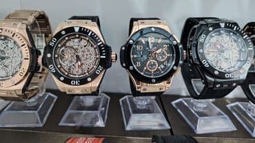 el fecr saat: Yeni, Qol saatı, Hublot, rəng - Qızılı — 1