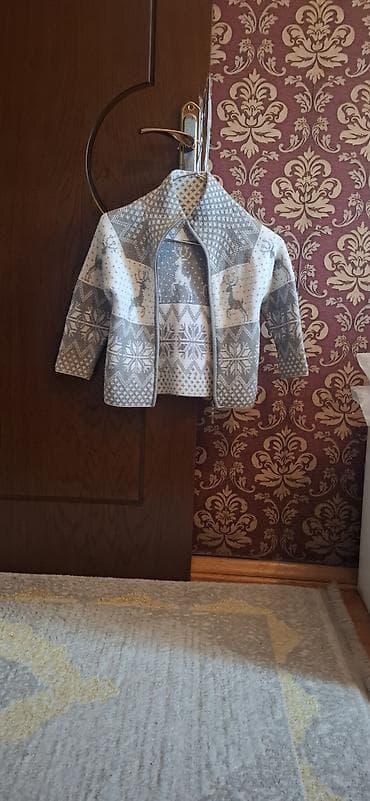 üst geyim: Uşaq üçün trikotaj jaket - Model: fermuarlı, uzunqol, boyun hissəsi — 4