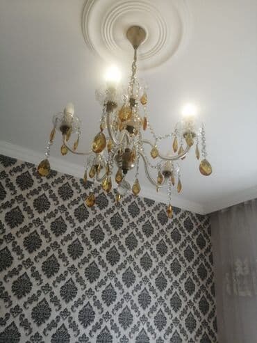 lyusturlar: Çılçıraq, 5 lampa, Xrustal — 1