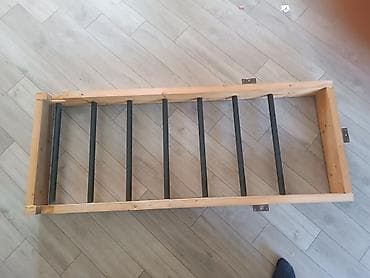 Taxta-çərçivəli divar İsveç pilləkəni (turnik-lestvitsa) qara — 2