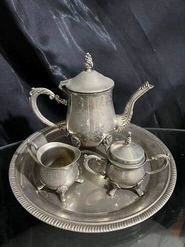 çay qaşığı: Çay dəsti, rəng - Gümüşü, Metal — 1