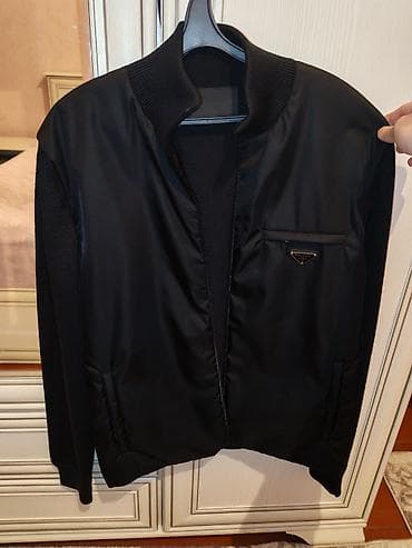 kurtka turk dilinde: PRADA Hybrid Bomber Jacket - Model: PRADA Hybrid Bomber Jacket — 5