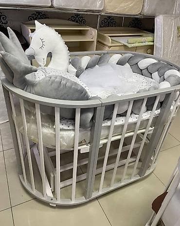 beryoza agaci: Oğlan və qız üçün, Yeni, Beşik, Matras ilə, Yellənmə mexanizm ilə — 6