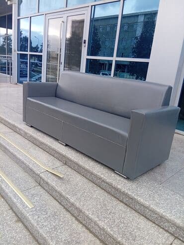 Məhsul: 3 nəfərlik ofis/divan oturacağı - Rəng: Boz - Üst material