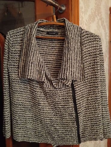 jaket toxumaq: OCEANE Paris qadın jaketi - Rəng və naxış: qara‑ağ karmallı/striqlı — 2