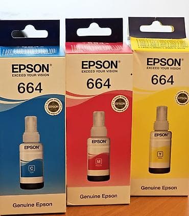 epson 1410 printer: Epson 664 Original Mürəkkəb 70 ml – Cyan, Magenta, Sarı Epson 664 — 1