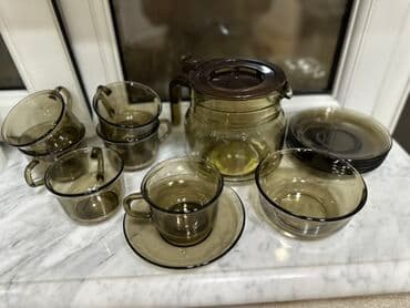 samsunq servis: Çay dəsti, rəng - Boz, Şüşə — 1