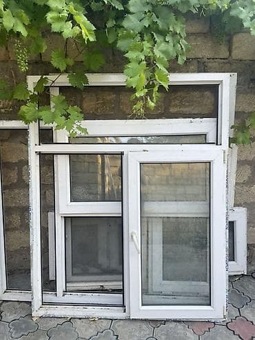 pendir: PVC pəncərə çərçivələri və şüşə paketlər dəsti - Material: ağ rəngli — 1