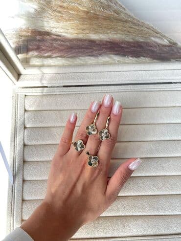 toy nişan xoncaları: Qadın zinət əşyaları dəstləri – müxtəlif modellər - Dördbuta (yonca) — 6