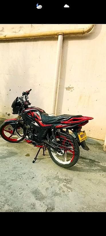 gence avtomobil ehtiyat hisseleri: Sport üslublu şəhər motosikleti - Rəng: qara-qırmızı kombinə, gövdədə — 1