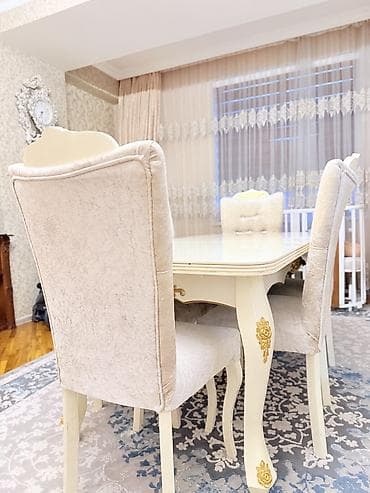 ikinci əl masa: Açılan stol və 6 stul satılır — 2