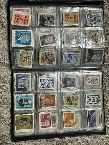 Musiqi alətləri: Kolleksiya albomu – müxtəlif ölkələrdən köhnə poçt markaları — 4