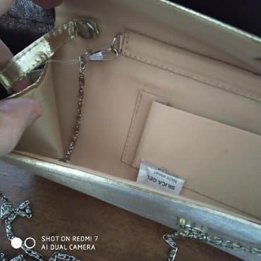 Eynəklər: Клатч женский Франция из золотой парчи с аксессуарами из камней — 14