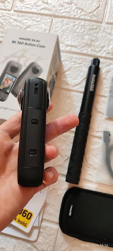Videokameralar: Insta360 X4 Air - Standard Bundle with selfie stick. İdeal vəziyyətdə! — 4