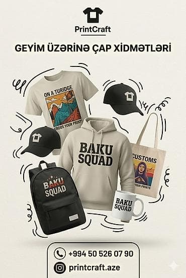 PrintCraft – Geyim üzərinə çap xidmətləri - T-shirt, polo, hudi