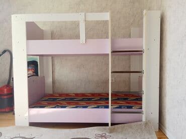 Oğlan və qız üçün, Çarpayı, Matras ilə, Siyirməsiz, Taxta