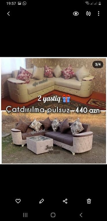 hediye qutusu: Künc divan, Yeni, Açılmayan, Ödənişli çatdırılma — 4