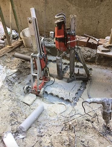 kuklalar evi: Beton və dəmir-betonlarda almaz karotla deşik açma və kəsim xidməti — 1