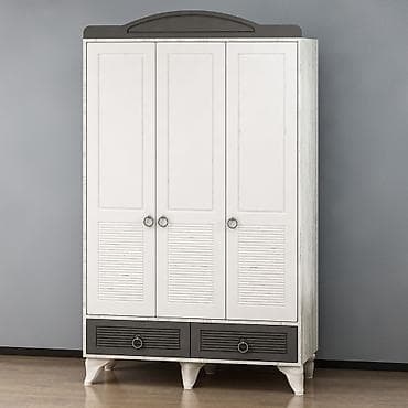 Yeni, 3 qapılı, Siyirməli, Ağ, Digər material, Açılan, Düz dolab — 2