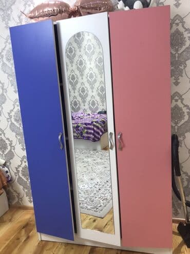 Otaq bitkiləri: Oğlan və qız üçün, İşlənmiş, 3 qapılı, Açılan, Düz dolab — 2