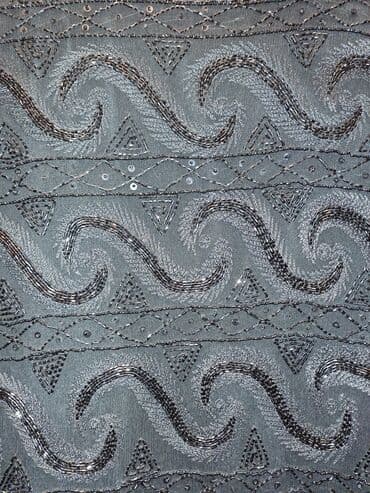 вешалка в прихожую с зеркалом: Пиджак чёрный вечерний. Весь вышит бисером — 4