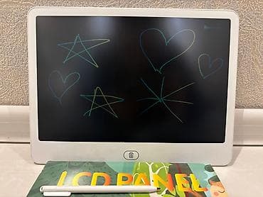 Kompüter, noutbuk və planşetlər: LCD silinə bilən yazı lövhəsi. Cəmi 1 düymə ilə silə bilirsiz — 2