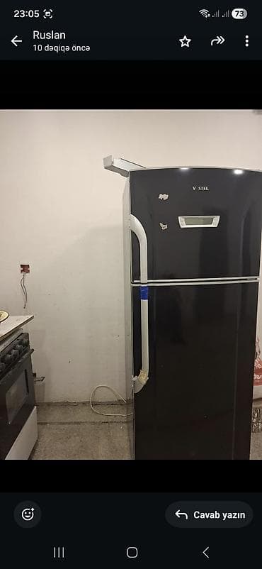 2 qapılı Vestel Soyuducu Satılır, rəng - Qara, Təkərli — 1