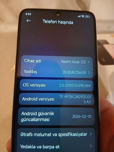 redmagic 1 pro: Redmi Note 12S, 256 GB, Barmaq izi — 6