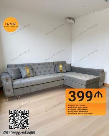 lada oturacaq: Künc divan, Açılan, Bazalı, Parça, Şəhərdaxili pulsuz çatdırılma — 1