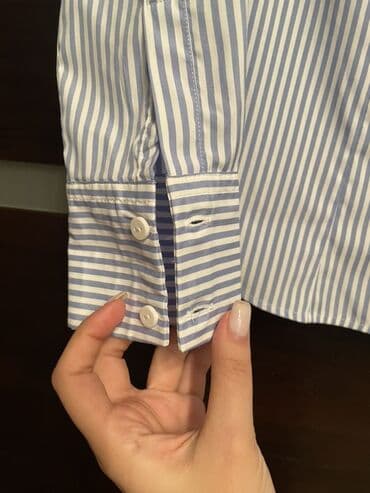 Ətəklər: Qadın köynəkləri – 2 ədəd set - Modellər: 1) Açıq mavi-ağ zolaqlı — 2