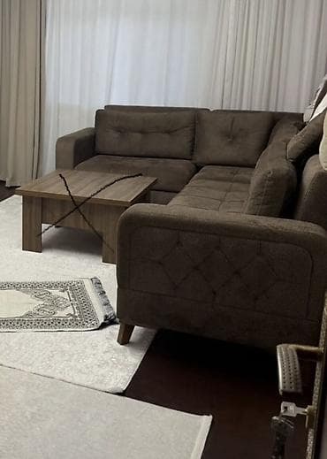 Divan və masa dəstləri: Künc divan, Qonaq otağı üçün, Açılmayan — 2