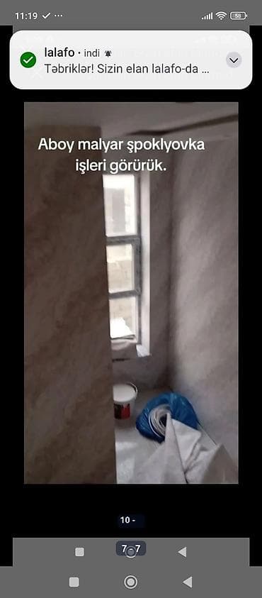 Elektrik işləri: Aboy ustası malyar ustası emusiya ustası şpoklyovka ustası paduqa — 7