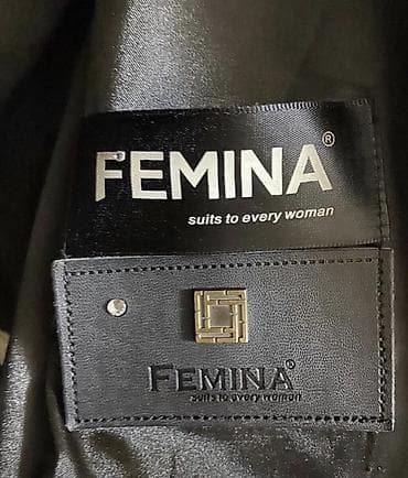 hind geyimi: Brend: FEMINA Norka Qadın üçün qara rəngli kürk manto. - Kəsim: dizdən — 2