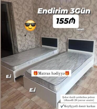 ucuz yataq dəsdi: Yeni, Təknəfərlik çarpayı — 1