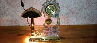 Bitkilər: Masaüstü bəzək lampası və saat kombinasiyası. Yenidir heç istifadə — 2