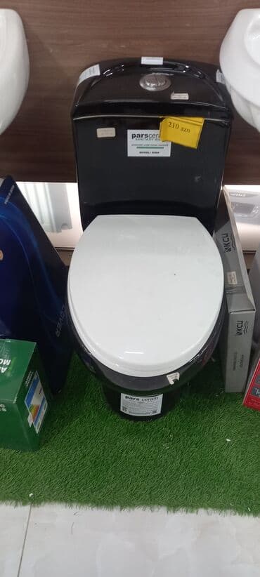 Pars Ceram “Rima” modeli unitaz - Rəng: qara gövdə, ağ oturacaq/qapaq