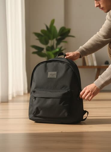 купить бу чемодан: DV’ERS markalı, tək rəngli, qara rəngli kürək çantası. Bu sırt çantası — 3