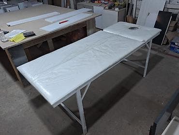 masaj stol: Masaj kuşetkası, Qatlanan, rəng - Ağ — 1