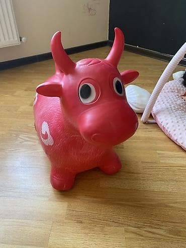 uşaq ksilofonu: Uşaq üçün şişmə/sıçrayan oyuncaq – qırmızı inək - Material: qalın — 2