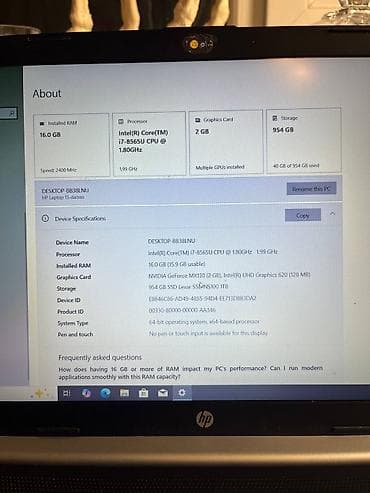lalafo notebook: HP 15.6 ", Intel Core i7, 1 TB — 3