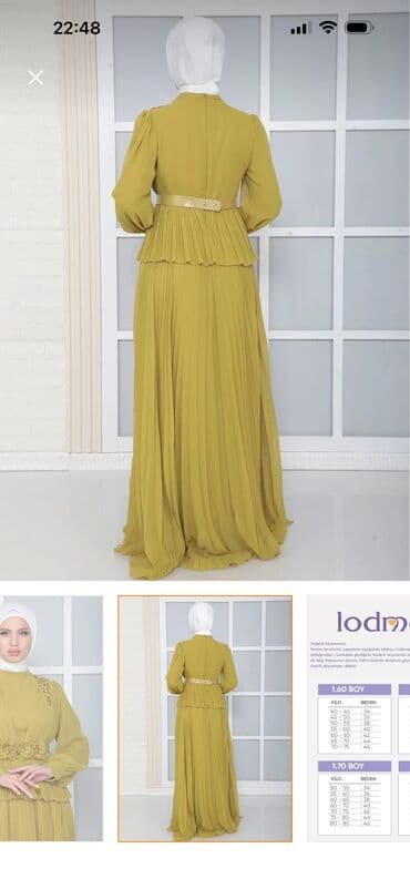 gece geyimi: Türkiyədən alınıb. 2saat tədbirə geyinilib. Zeytun-yaşıl rəngdə uzun — 5