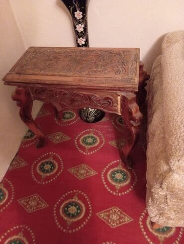 стол из массива дерева: Razlşmax yol - Material: tam ağac, əl işi oyma naxışlı. - Qapaqlı — 2